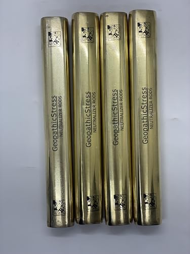 Image of Geopathic Stress Rods /Geopathic Neutralizer Brass Rods for Vastu Length 8 Inch Approx Removes Out The Negative Effects and Helps in Improving 4 Pieces