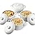 DELLING 28 Oz Soup Bowls with Handles and Lids, Large French Onion Soup Bowls, Ceramic Soup Crocks for French Onion, Oven Safe Bowls for Chili, Beef Stew, Cereal, Pot Pies, Bowls Set of 4, White