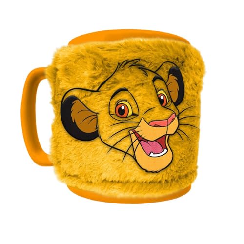 Pyramid International - Fuzzy Mug Simba - Keramiktasse mit abnehmbarem Fell - 440ml - Kaffee & Tee Heiß oder Kalt