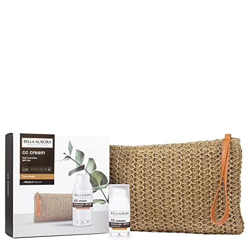 Bella Aurora Crema Facial con Color SPF 50+ + REGALO | CC Cream | Protector Solar Anti-Manchas | Piel Normal o Seca, Tono Medio, 30 ml