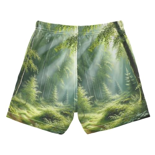 Sunshine Trees Grass Boys Swim Trunks Quick Dry Toddler Swimsuit Boy Board Shorts Swimwear Bathing Suits 5T Multi2