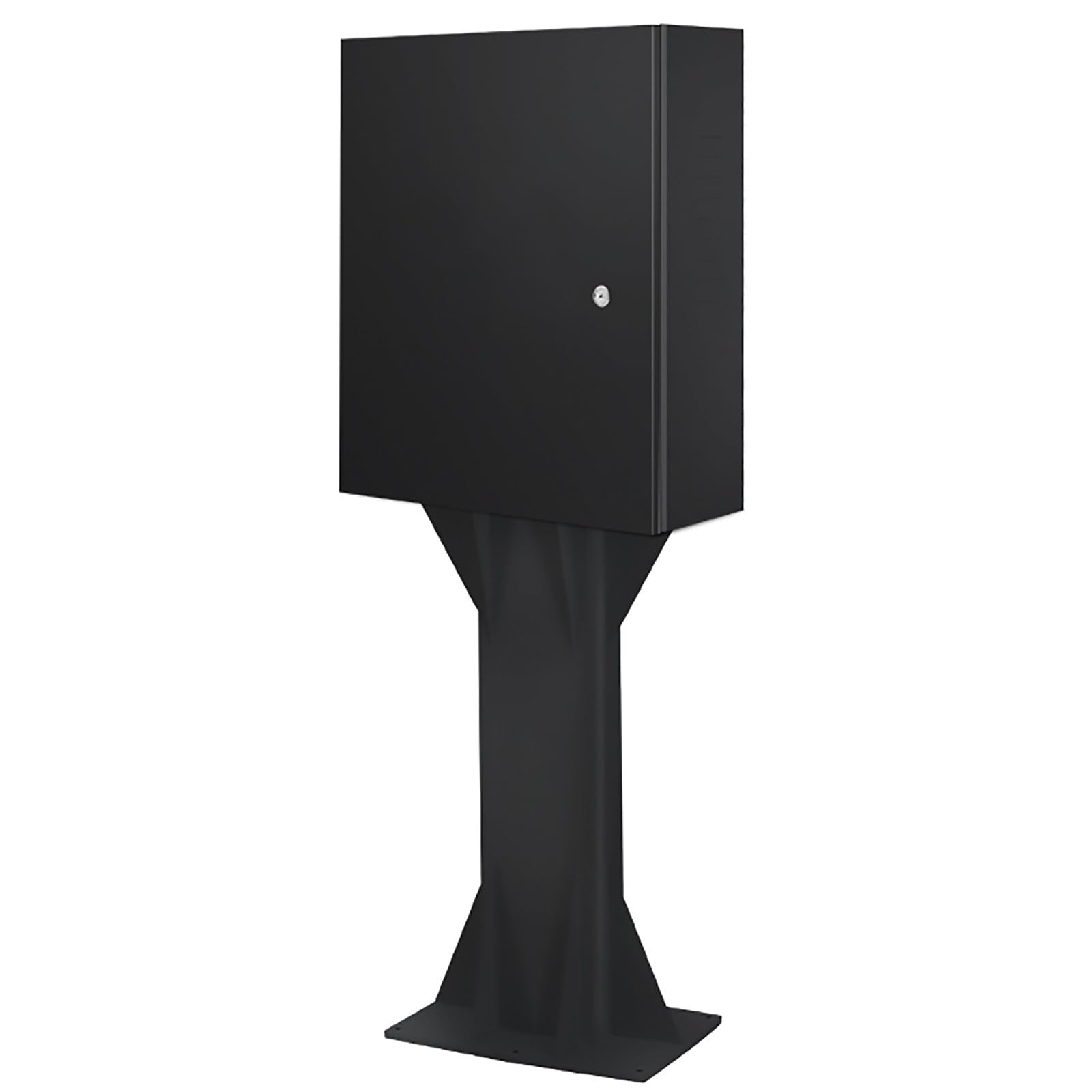 Poteau de support pour borne de recharge résidentielle avec boîtier antivol pour jardin