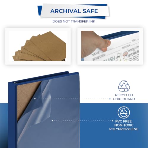 Image of Samsill Durable 1 inch 3 Ring Binder, D Ring Binder, 100% Recycled Chipboard, Fashion Assortment, 12 Pack