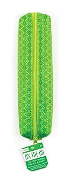 Office Product OOLY On the Go Zipper Pencil Pouch - Green Case with Elastic Band - 7.5" x 2" Book