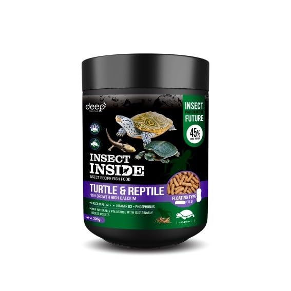Image of Deep Insect Inside (Cricket) with Calcium Plus++, Vitamin D3 Super Premium Food for Turtle & Reptile High Growth Medium Pellet 300gm (Pack of 3)