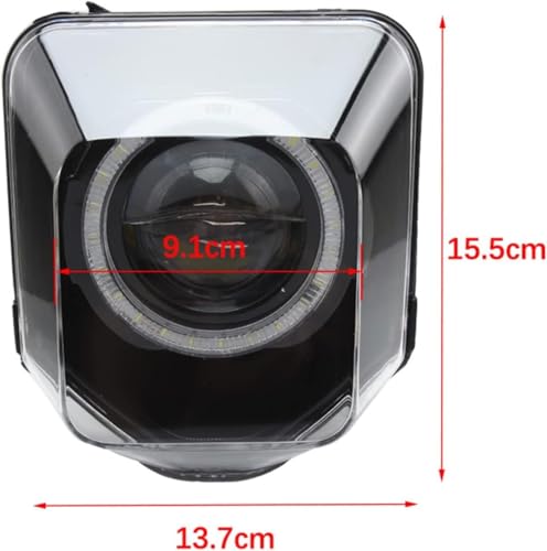 Phare de moto LED finition vintage 6,5 pouces avec support robuste pour Chopper - 3