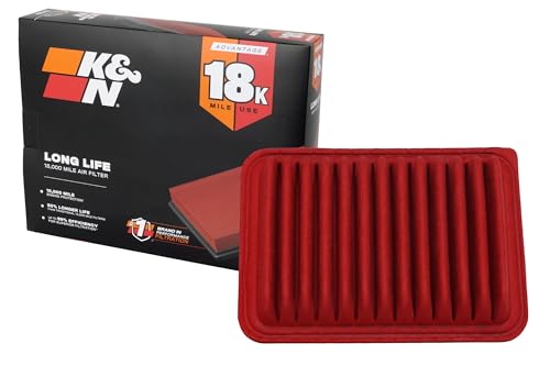K&N Engine Air Filter: Long Life 18 000 Mile Replacement Air Filter: Compatible with 2006-2017 Toyota/Lexus (Camry Venza ES250) KNA-2370