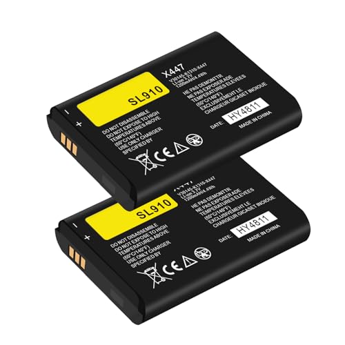2 Stück 1200mAh Akku für Siemens Gigaset SL910, SL910A, SL910H Telefon 3.7V Li-Ion Ersatzakku V30145-K1310K-X447, V30145-K1310K-X447-0-HY