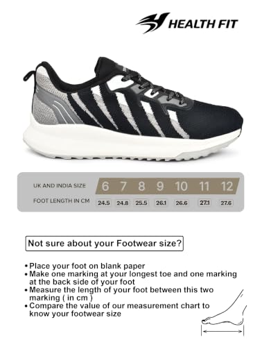 Image of Sports Shoes with Crystal Cushion Technology Lightweight Shoes Training Cricket,Gym,Comfortable Extra Max Cusion with Memory Foam Insole Running Shoes for Men HF146