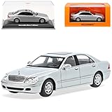 Aus Metall mit Plastikteilen. alles-meine.de GmbH Mercedes-Benz S-Klasse W220 Limousine Silber Metallic 1998-2005 1/43 Minichamps Maxichamps Modell Auto mit individiuellem Wunschkennzeichen