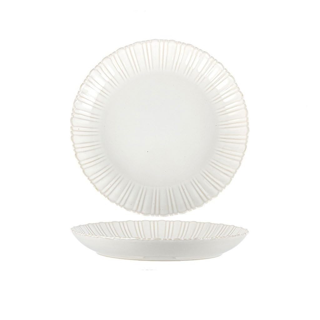 GFHTRELY Dinner Tray Japanese Ceramic Dish Plate Home Pasta Plate Breakfast Plate Restaurant Dessert Plate Side Dish Plate Dinner Plate(M)
