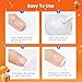Beetles Nail Stamp, 4Pcs French Tip Tool Easy Manicure Nail Stamper Single Head Soft Silicone Long & Short French Tip Stamp Tool with 2Pcs Nail Scraper Decorations Gift for Women