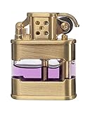 Windproof Pipe Lighter Fluid Refillable with Creative Transparent Bottle, Cool Classic Kerosene Ligh