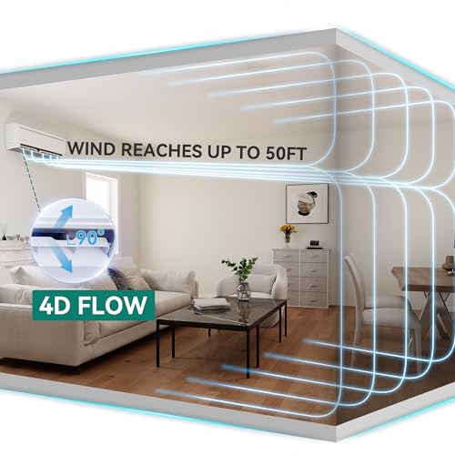 Image of YITAHOME 12000 BTU Mini Split Air Conditioner Heat Pump System, WiFi Enabled 20 SEER2 115V Inverter Ductless AC Compatible with Alexa, Cool Up to 750 Sq. Ft with Installation Kit, 1 Ton
