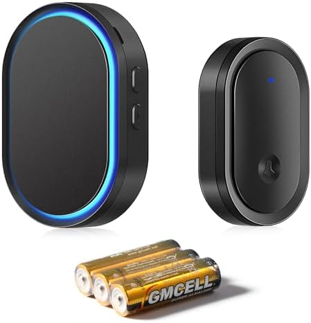 Funk-Türklingel Set Mit 300m Reichweite - 55 Klingeltöne & Wasserdicht IP55 Für Haus & Garten