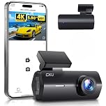 GKU 4K Dash Cam,5.8GHz WiFi DashCam Front,WDR Night Vision