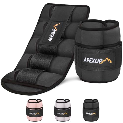 Image of APEXUP Adjustable Ankle Weights for Women and Men, Modularized Leg Weight Straps for Yoga, Walking, Running, Aerobics, Gym, Physical Therapy