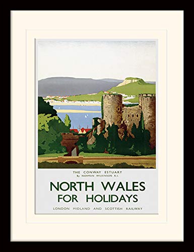 Affiche North Wales Norman Wilkinson tableau encadré Conway Estuary National Railway Museum