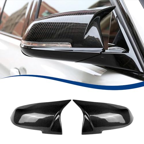 Real Carbon Fiber Mirror Caps Compatible with 3-Series F30 F31 F34 / 4-Series F32 F33 F36 / 2-Series F22 F23 / 1-Series F20 X1 E84 M2 F87 2PCS-Set