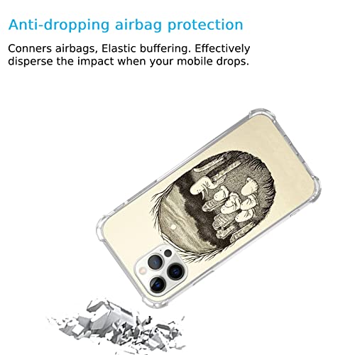 Nebruski Spooky Ghost Case Compatible With Iphone 13 Pro Max, Vintage Tomb Yard Halloween Ghost Case Cute Spring Floral Case For Iphone 13 Pro Max, Trendy Soft Tpu Bumper Case Cover #TOP2