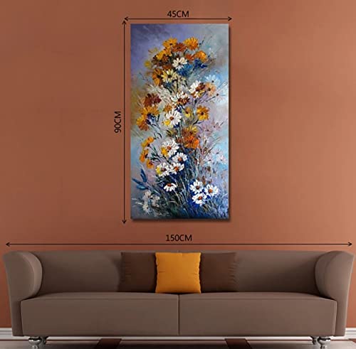 Tableau moderne minimaliste fleurs 3D au-dessus du canapé de votre salon chic