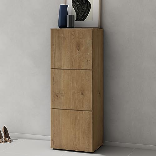 Doporro Zapatero estrecho de madera de roble