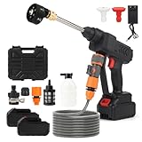 Ulable Idropulitrice portatile ad alta pressione, potenza 140 W con ugello 6 in 1, tubo ad...