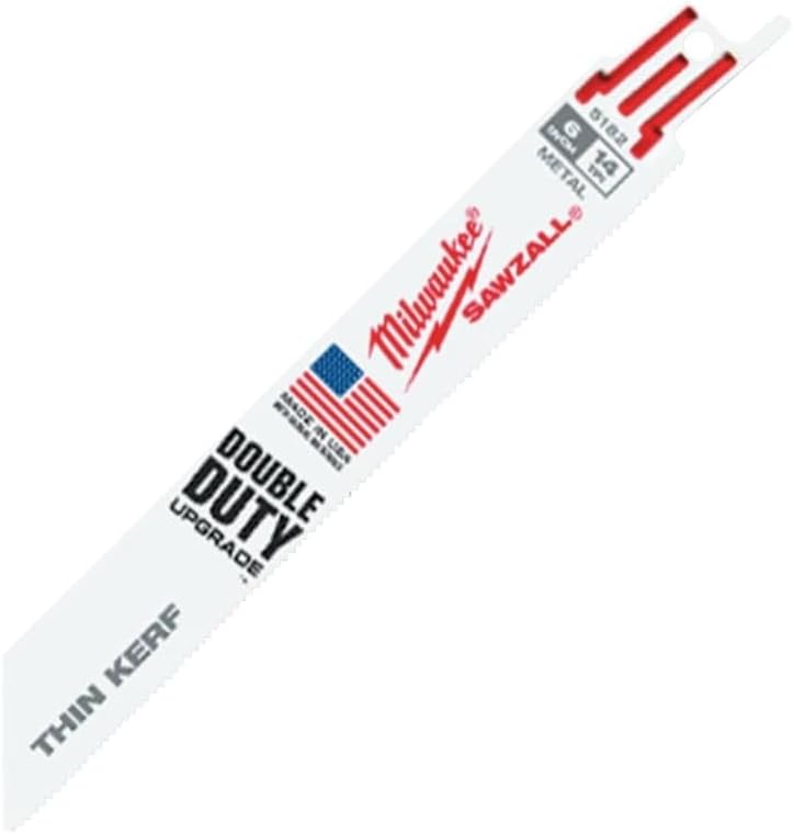 Milwaukee 48-00-8184 6 in. 18 Teeth per in. Medium Metal Cutting SAWZALL Reciprocating Saw Blades - Pack of 25