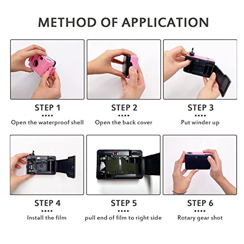 Câmera de filme impermeável recarregável de 35 mm para snorkeling, exposição manual, sem filme, reut