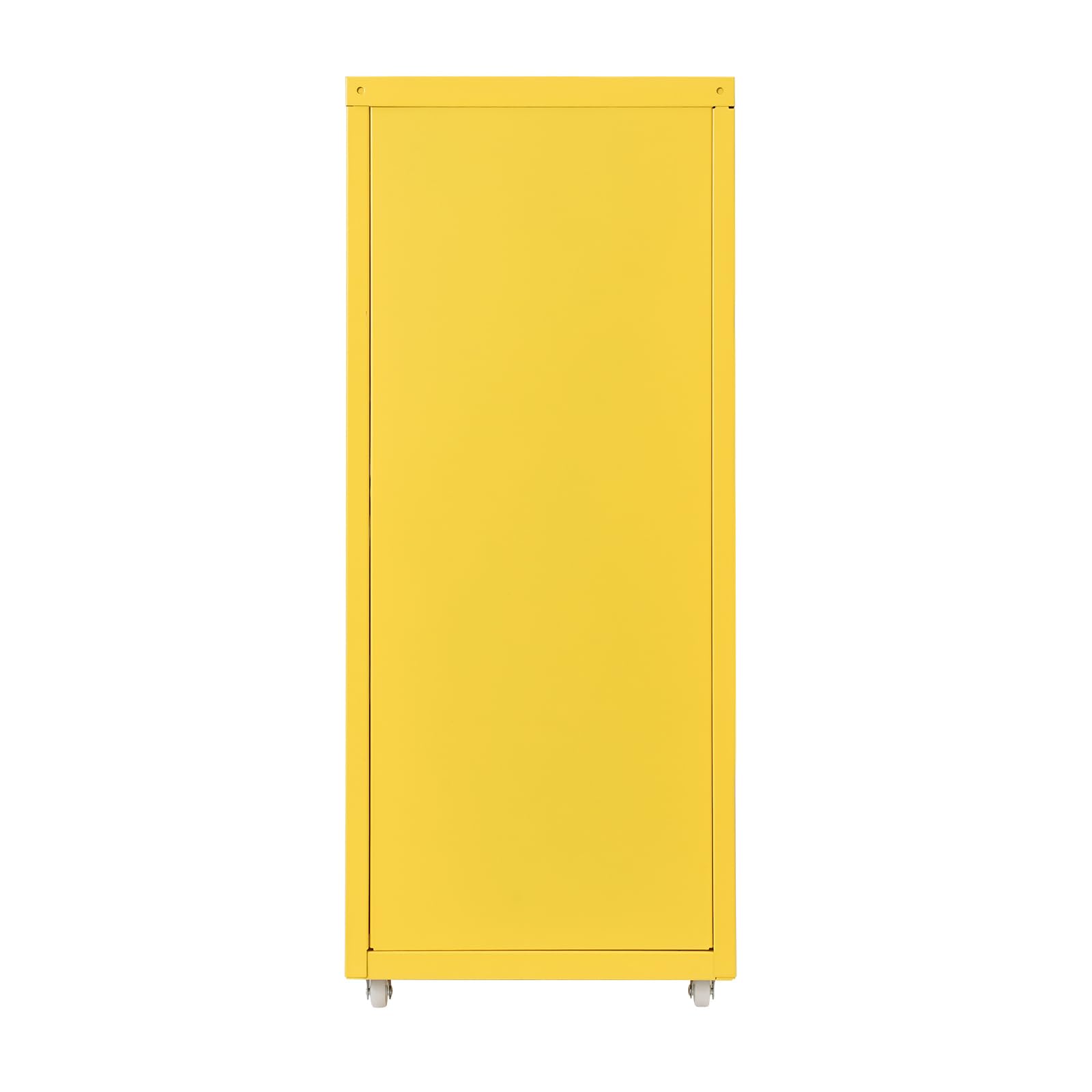 Cassettiera mobile, schedario con 6 cassetti, armadietto da ufficio con ruote, sottobase scrivania in metallo per documenti, giallo