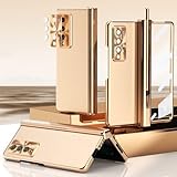 SORANGER Hülle für Samsung Galaxy Z Fold 4, Dual Hinged Fold4 Case, Stiftablage mit Klappdeckel, Metalllinsenschutz, Displayschutz und Hülle All-in-One-Design, mit Stift