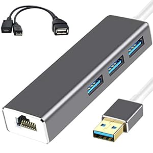 Lan Ethernet Adapter 3 Usb Hub Lan Ethernet Adapter + Otg Usb Kabel Voor Fire Stick 2e Gen Of Fire Tv3 – Zwart