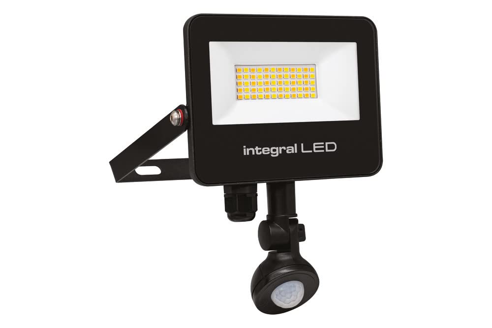 Integral Super Slim 2 Floodlight IP67 2000LM 20W Tuya 3000/4000/6500K PIR 120° Non Dimmable 100LM/W Black