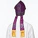 UniqKaliber Bishop Hat Papal Mitre Clergy Costume Adult Headgear for Christmas Halloween Party