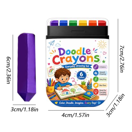 Lápices de colores para niños pequeños en pack de 6 unidades para dibujo suave 6