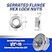 Fastenere Serrated Flange Nuts – 1/2