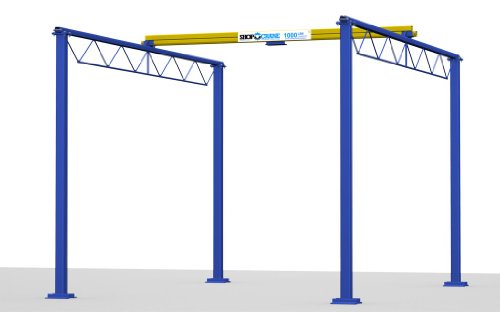 Gorbel 2000-Lb. Shop Crane - 12ft.L x 15ft.W x 12ft.H, Model Number SC2000-FS-12-15-12