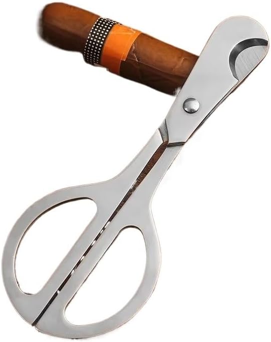 JDIME Cigar Cutter Stainless Steel Guillotine Metal Blade Hole Punch Pocket Smoking Tool Case Silver Zinc Alloy(A)