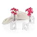 Decor Hut Bud Vase napkin rings, set of 4, clear acrylic, great gift! 2 in 1, great for fresh or silk flowers.
