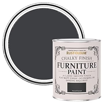Rust-Oleum Black Upcycled Furniture Paint in Chalky Finish - Natural Charcoal (BLACK) 750ml