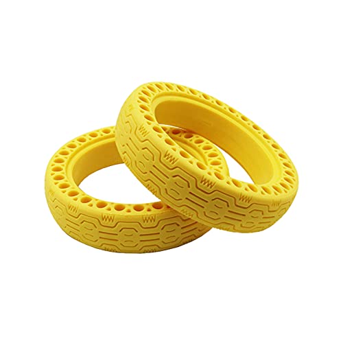 JYCCH Ruedas de Repuesto para Scooter, neumáticos de Caucho sólido de 8.5'x2, Panal, semisólido, Completamente sólido (Amarillo)
