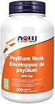 NOW Supplements, Psyllium Bouchons de défense 500 mg, Fibre naturelle soluble, Santé intestinale*, 200 Gélules