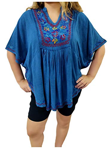 Bata Indiana Poncho Bordado Kaftan Plus Size 5600