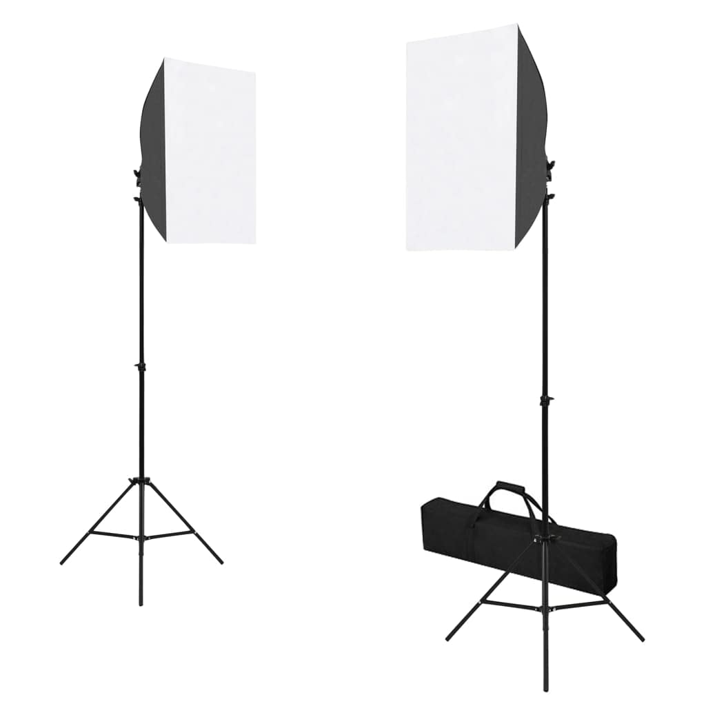 Set da studio fotografico con luci, sistema di sfondo, riflettori, softbox dimmerabile, treppiede, borsa per trasporto, per ritratti, prodotti e videografia in studio domestico e ambiente