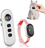 Ultra-Small Cat Shock Collar, Ultra-Light & Thin Cat Training Collar with 1300ft...