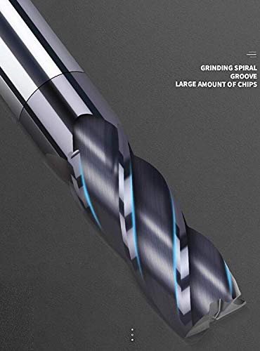 Home Of Quality Tools 5Pcs 1/2'' Carbide Square End Mill Bits Set, Milling Bits Cutter 1/2 Carbide End Mills For Alloy Steels/Hardened Steels, Hrc 45 Deg Single End 4 Flute Altin Coating #TOP6