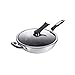 DZX Sartén Antiadherente antirrayas, 32 cm Wok Antiadherente 304 Wok Completo de Acero Inoxidable sin Recubrimiento de Humo Utensilios de Cocina
