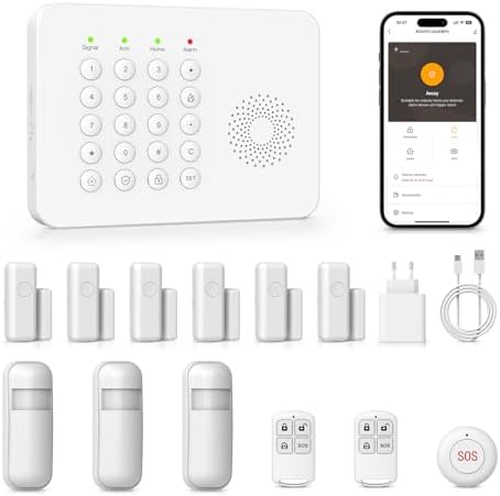 PGST Home Alarm System, Wireless Kit, WiFi, 4G GSM, Support SMS/A...