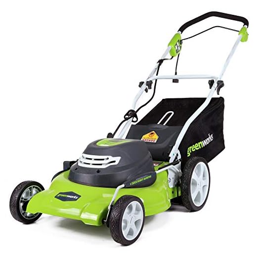 Greenworks 20-Inch 12 Amp Corded Lawn Mower 25022 (Certified Refurbished)