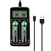 Chargeur de Piles Rapide, Chargeur de Batterie Universel avec écran LCD pour Batteries et Piles Rechargeables Li-ION/Ni-MH/Ni-CD 18650 26650 17500 16340 14500, Ni-MH/Ni-CD AA AAA - 2 pièces Batteries